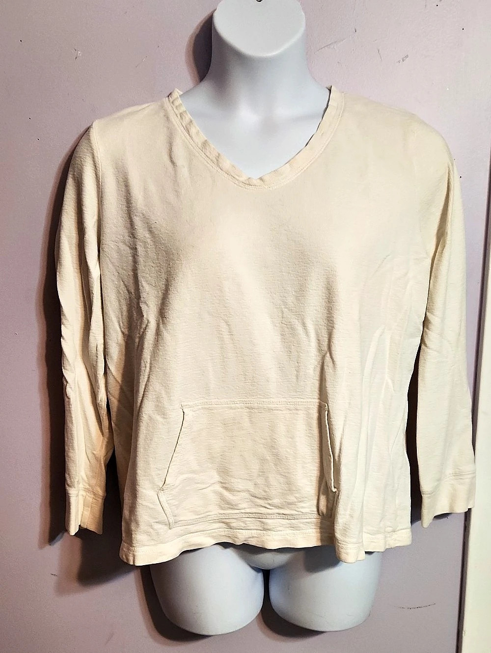 Cream Long Sleeve Pullover